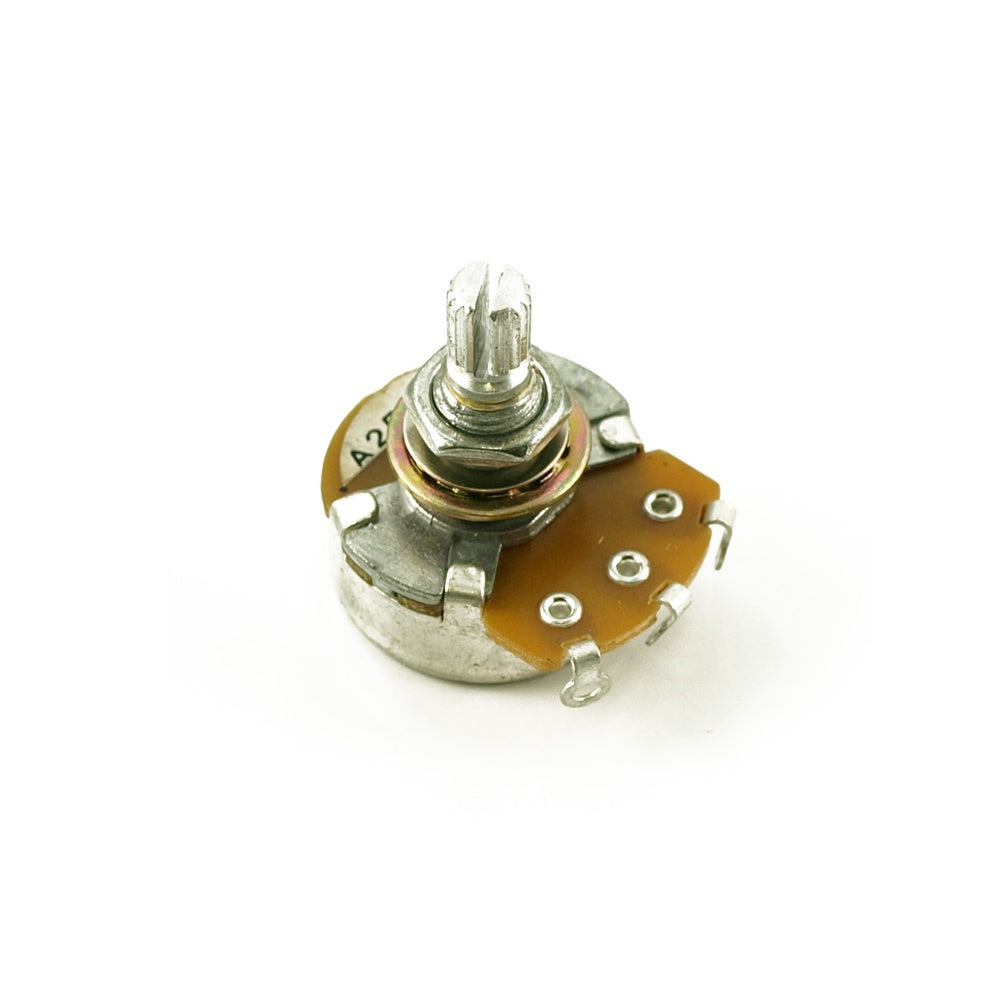 Alpha 250K Full Size Pot Audio Taper Guitar Pot 18 Spline Split Shaft