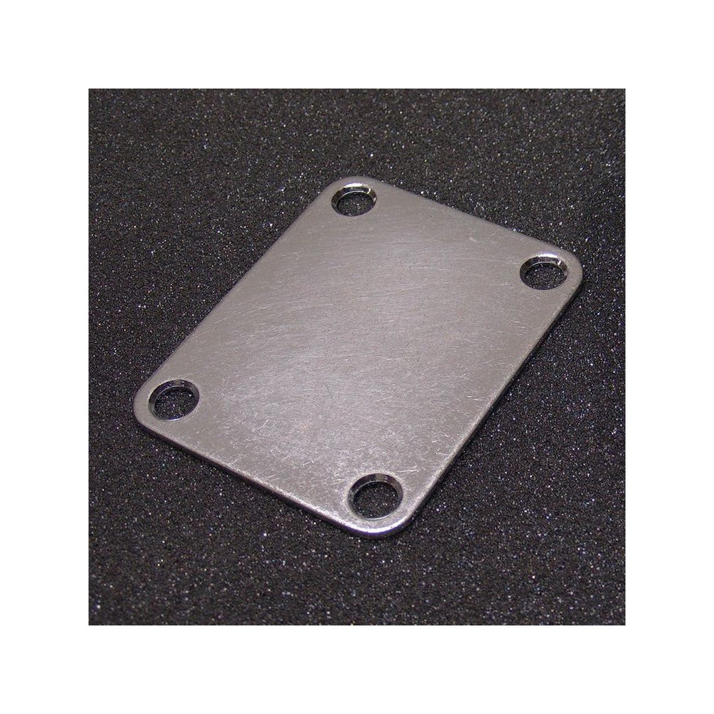Gotoh Replacement Chrome Stratocaster/Telecaster/Fender Bass Neckplate with Screws Aged Finish