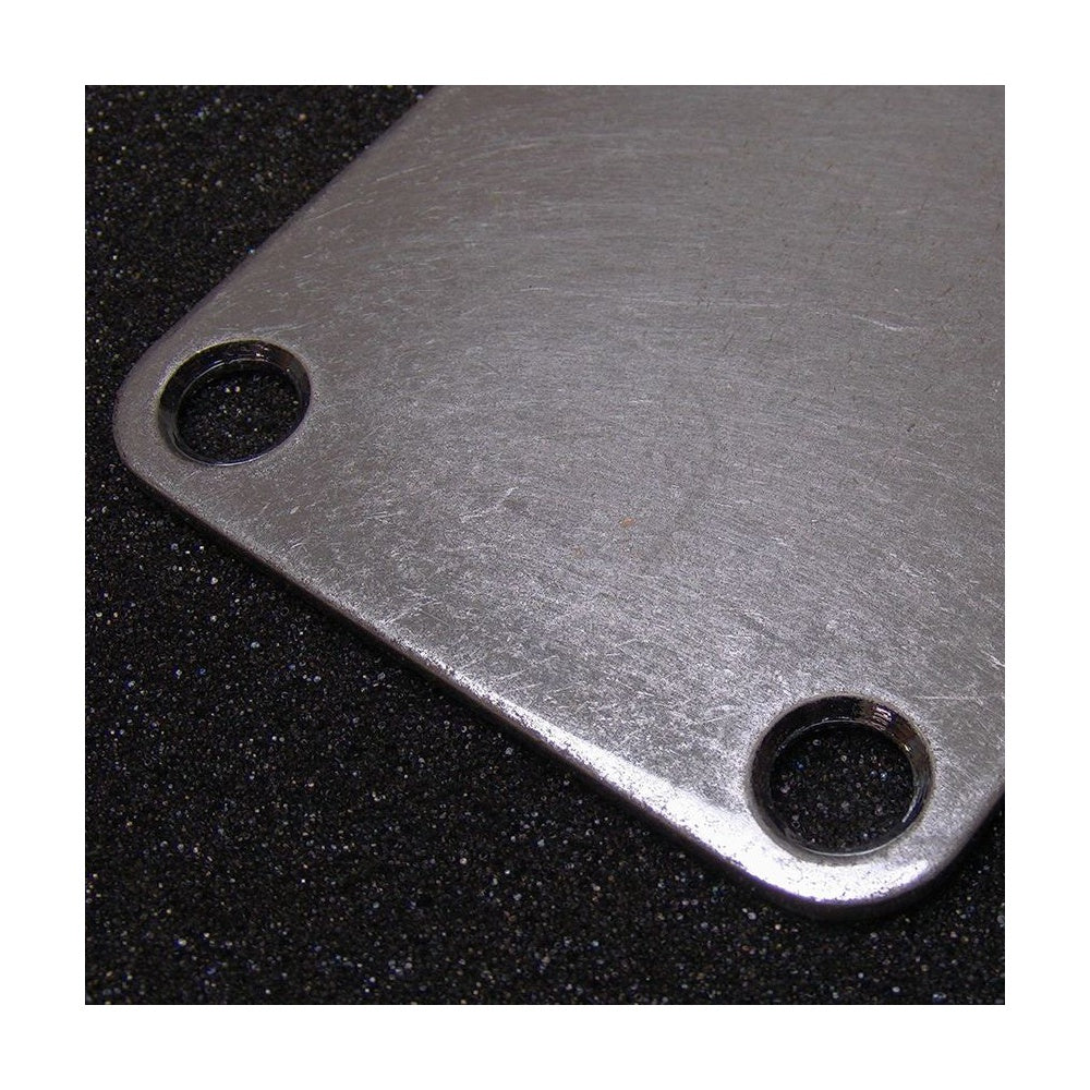 Gotoh Replacement Chrome Stratocaster/Telecaster/Fender Bass Neckplate with Screws Aged Finish