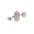 Gotoh Locking 3 Aside Vintage Style Tuning Machines Nickel With Oval Nickel Buttons