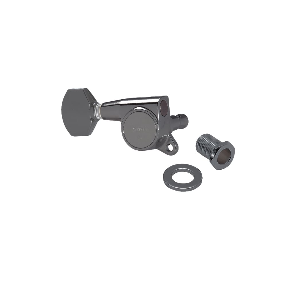 Gotoh SG381 Series 6 In Line with Straight-Sided Mini Buttons 16:1 Gear Ratio Tuning Machines