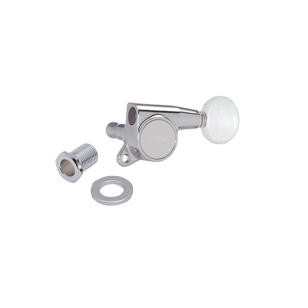 Gotoh SG381 Series 6 In Line with Plastic Pearloid Button Tuning Machiness 16:1 Gear Ratio