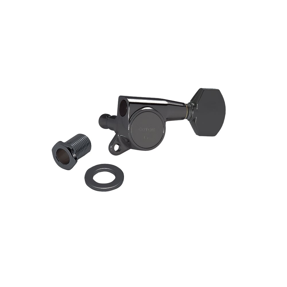 Gotoh SG381 Series 3 Aside Tuning Machines with Straight-Sided Mini Buttons 16:1 Gear Ratio