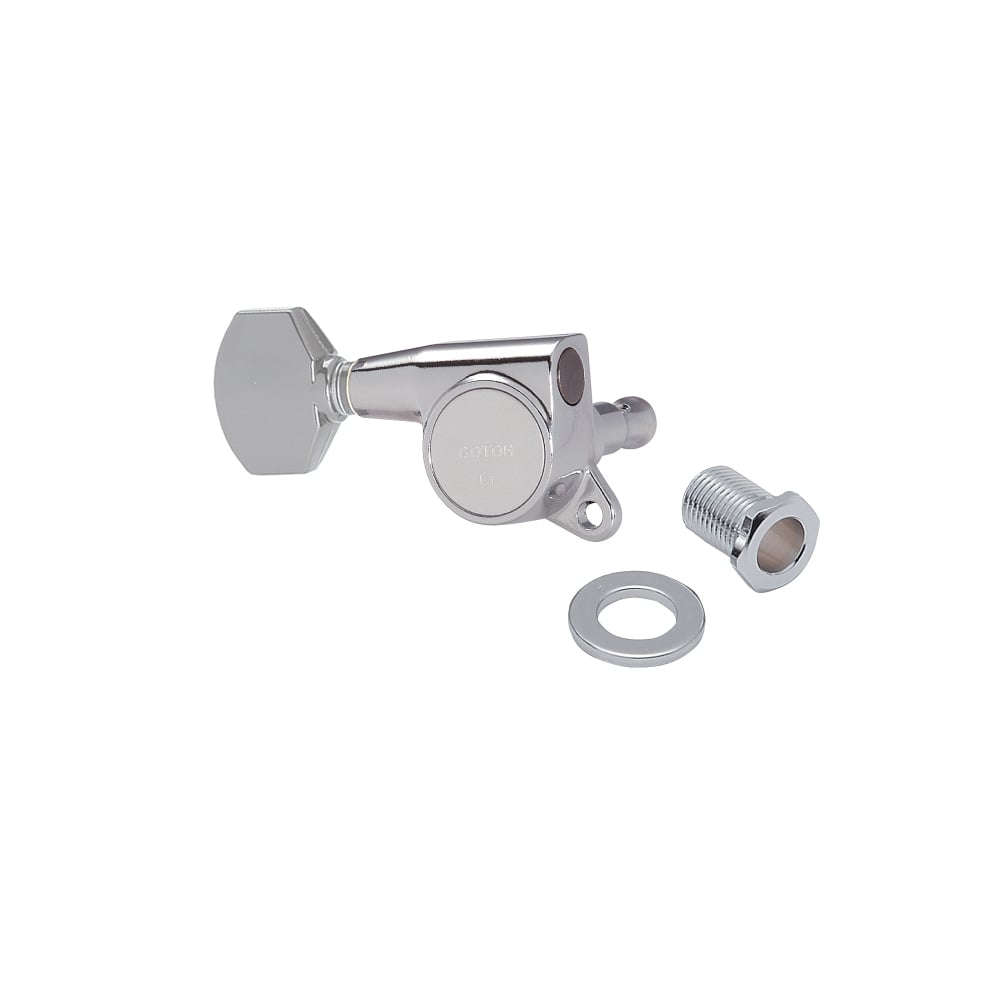 Gotoh SG381 Series 6 In Line with Straight-Sided Mini Buttons 16:1 Gear Ratio Tuning Machines