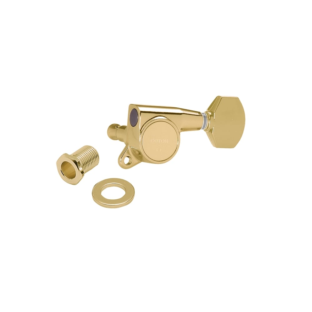 Gotoh SG381 Series 6 In Line with Straight-Sided Mini Buttons 16:1 Gear Ratio Tuning Machines