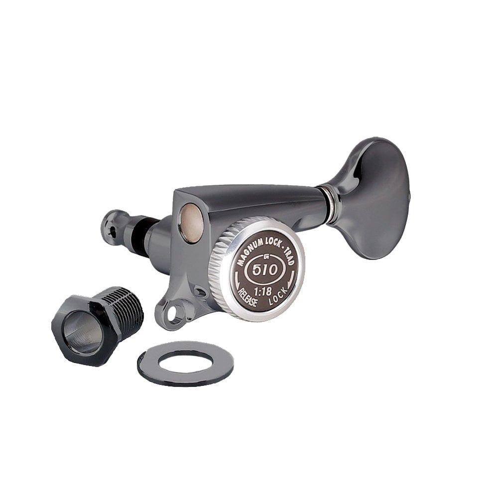 Gotoh SGS510Z Magnum Lock 3 Aside Traditional Locking Tuners 18:1 Ratio