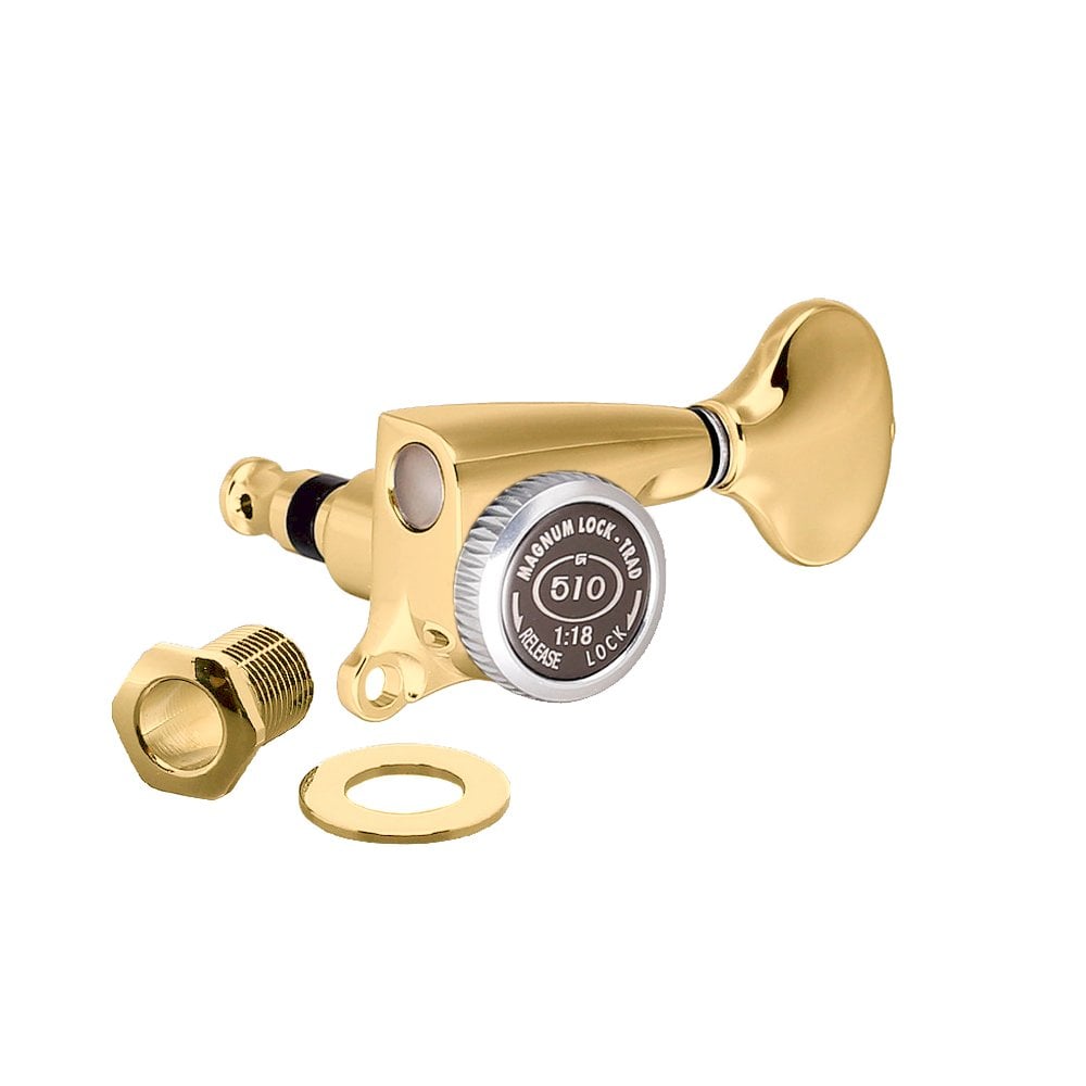 Gotoh SGS510Z Magnum Lock 3 Aside Traditional Locking Tuners 18:1 Ratio