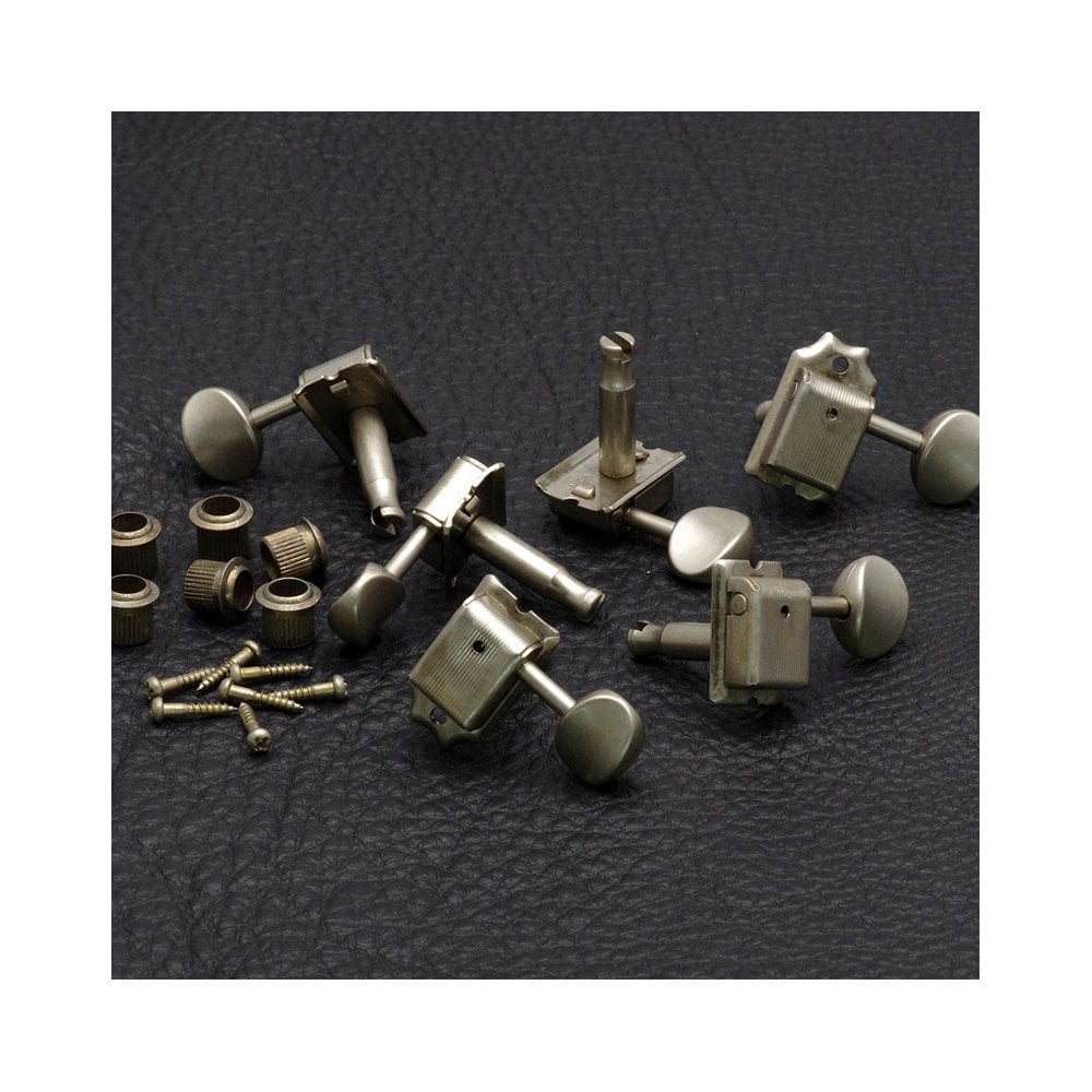 Gotoh SD91-05M 6 In Line Vintage-style Tuners Aged / Relic Nickel Finish
