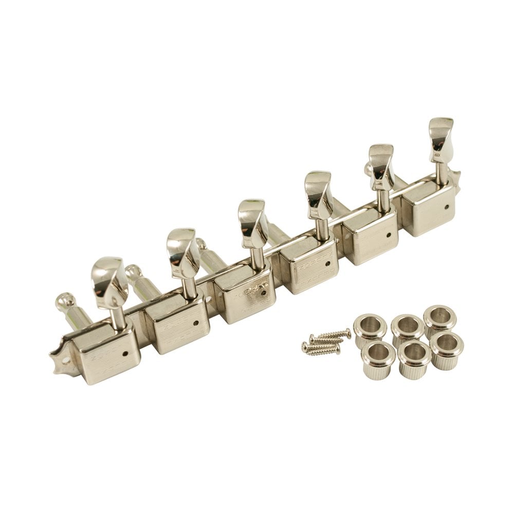 Kluson 6 On A Plate Nickel with Metal Buttons - Double Row Kluson Stamp Tuning Machines