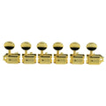 Kluson Supreme 6 In Line Oval Metal Button Safety Post - 18:1 Gear Ratio Tuning Machines