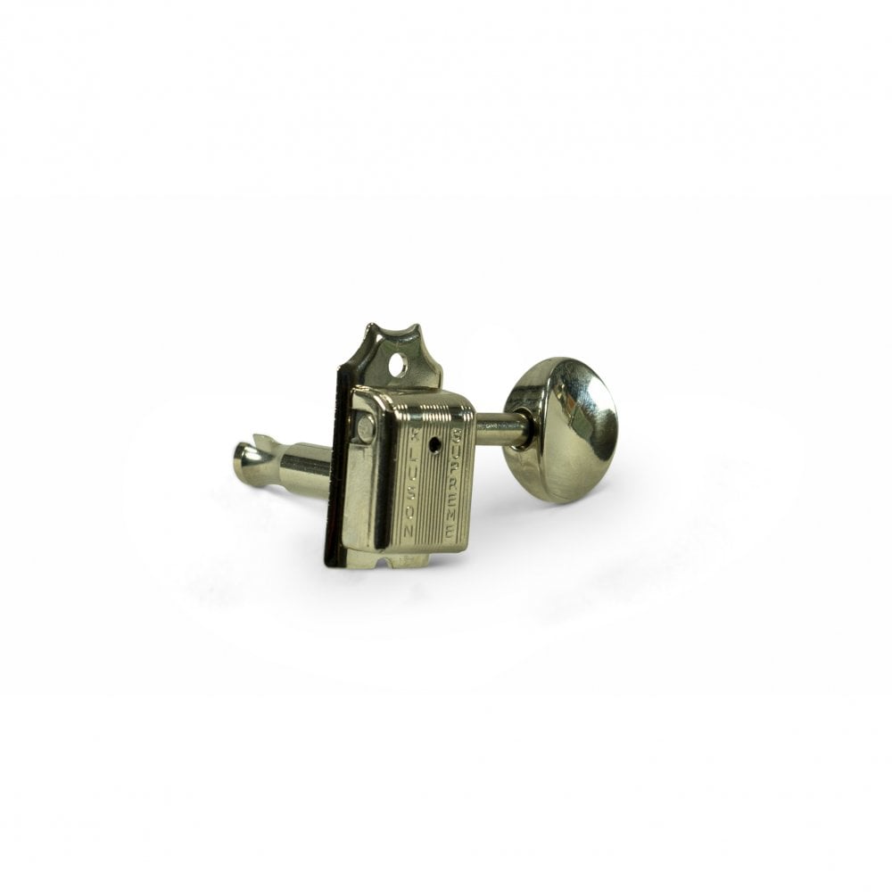 Kluson Supreme 6 In Line Oval Metal Button Safety Post - 18:1 Gear Ratio Tuning Machines