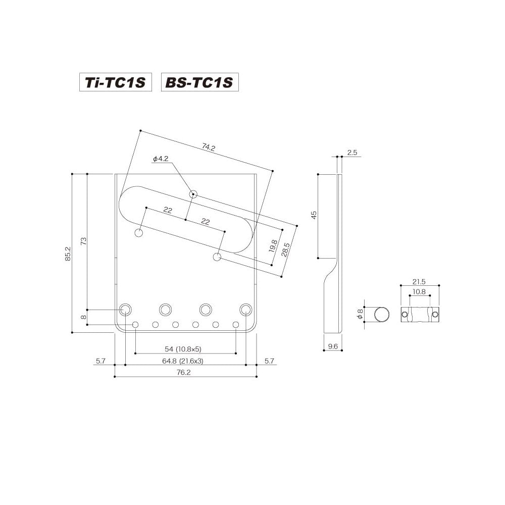 Gotoh BS-TC1S Telecaster Replacement Bridge With Brass "In-Tune" Saddles