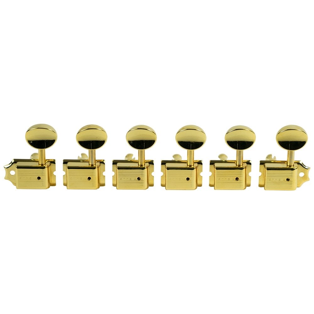 Kluson Traditional 6 in line tuners with single line Kluson stamp