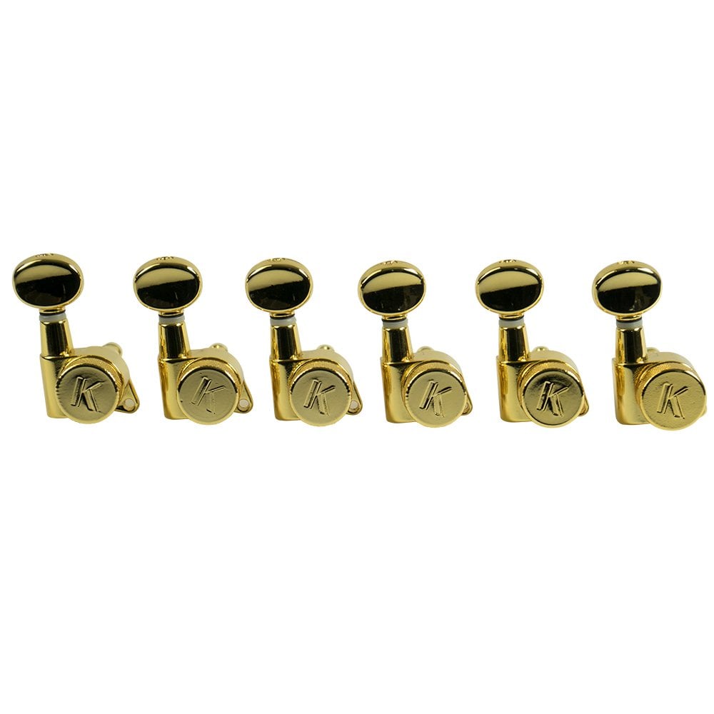 Kluson 6 In Line Locking Contemporary Diecast Series Tuning Machines 19:1 Gear Ratio