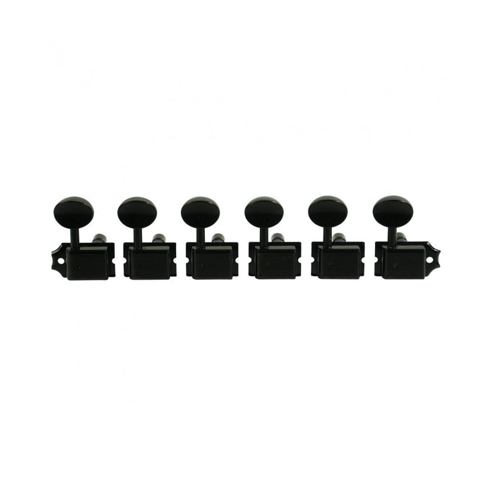 Kluson Traditional 6 In Line Tuners, Double Row Stamp, Locking