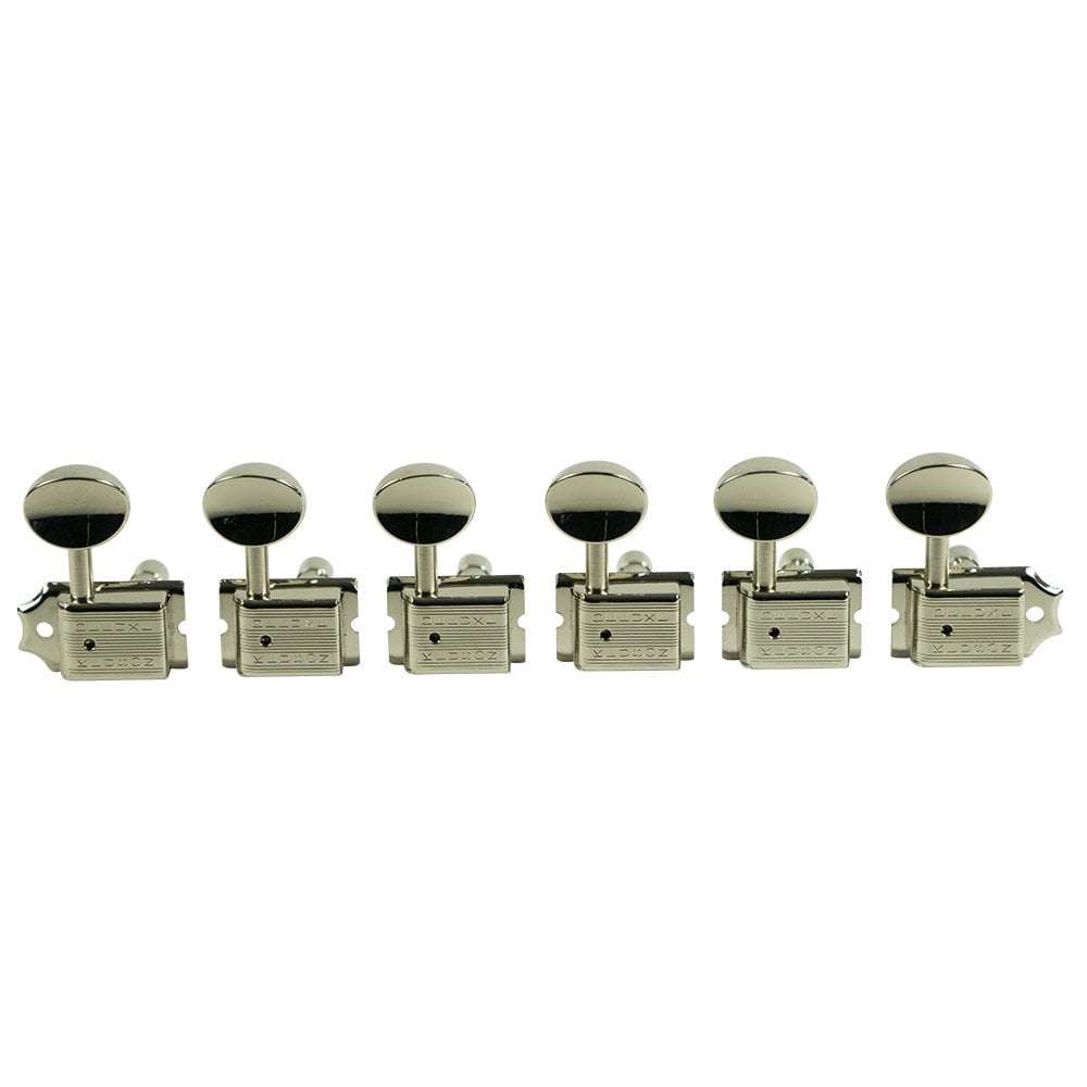 Kluson Traditional 6 In Line Tuners, Double Row Stamp, Locking