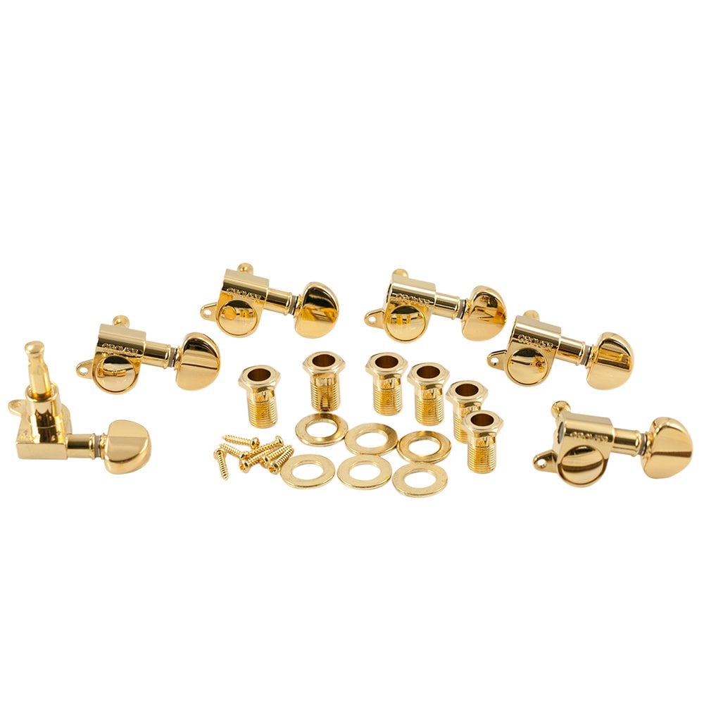 Grover Mini Rotomatic 6 In Line Tuning Machines 14:1 Gear Ratio 205 Series