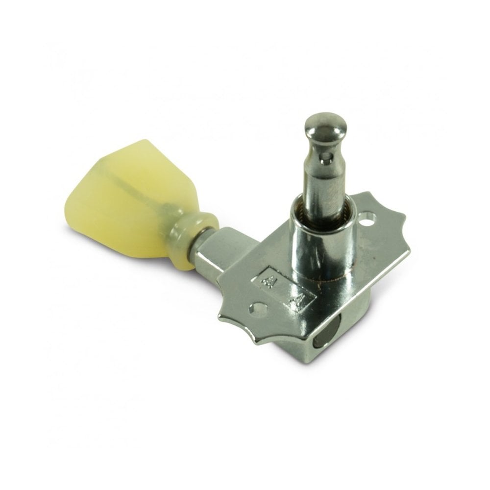 Kluson Revolution G-Mount Diecast Tuners - 3 Per Side - Pearloid Keystone Button 19:1 Gear Ratio
