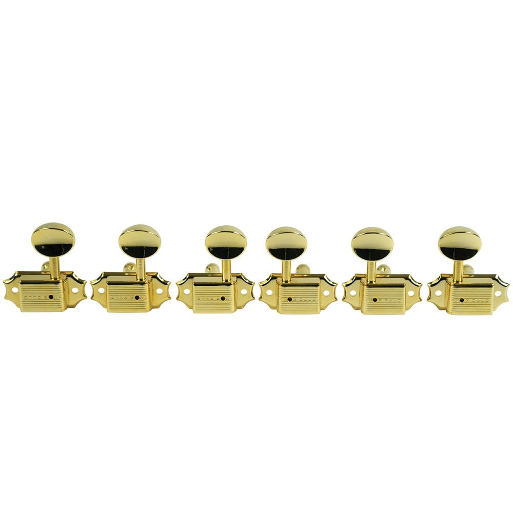 Kluson 3 Aside Metal "Butterbean" Button Tuners