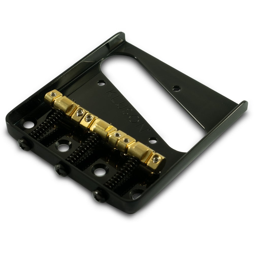 Kluson Steel Bridge for Tele with 3 Brass Compensated Saddles (Through Body Stringing)