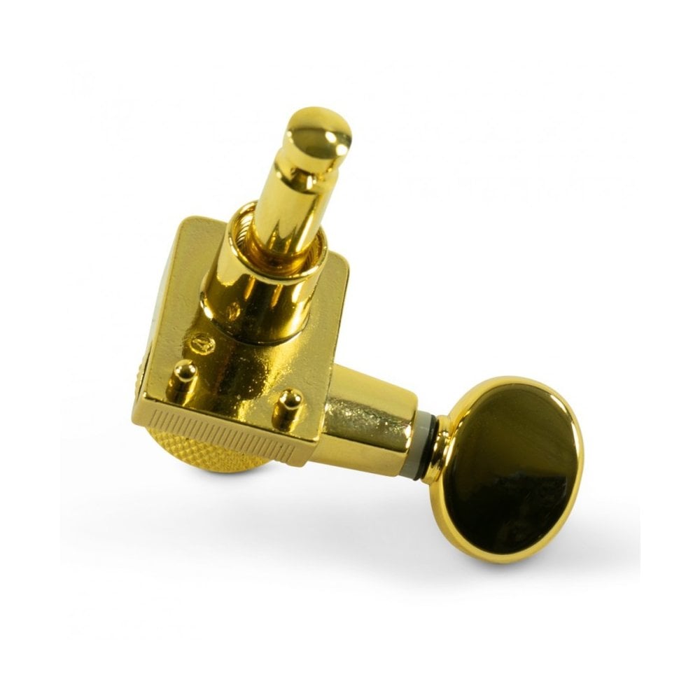 Kluson Locking Tuners For Fender USA Standards, 6 In Line - Oval Metal Button 19:1 Gear Ratio
