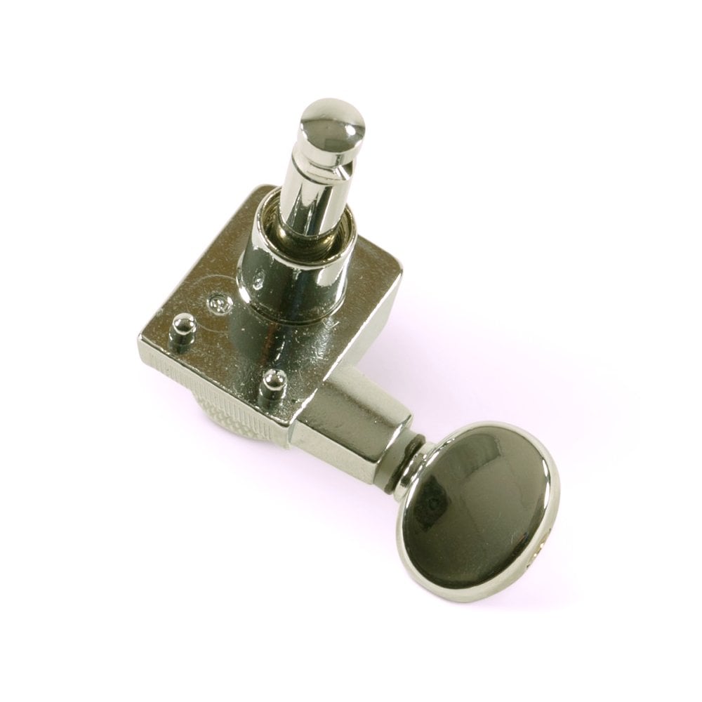 Kluson Locking Tuners For Fender USA Standards, 6 In Line - Oval Metal Button 19:1 Gear Ratio