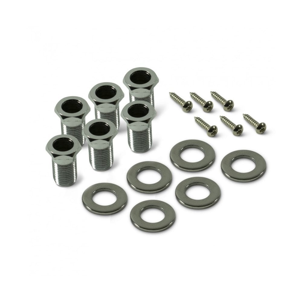 Kluson 6 In Line Revolution Series H-Mount Tuning Machines With Staggered Posts 19:1 Gear Ratio