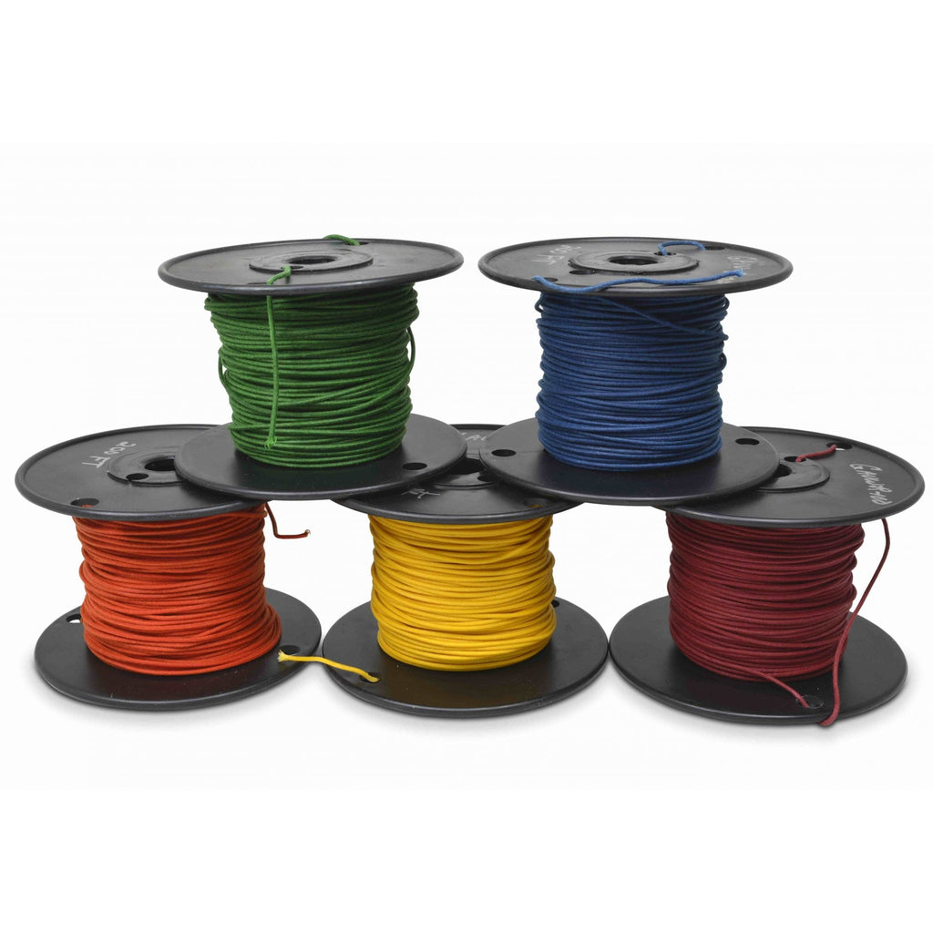 Gavitt Vintage 22 Gauge Cloth-Covered Wire, Various Colours, Bulk Reel - 100 Ft Length