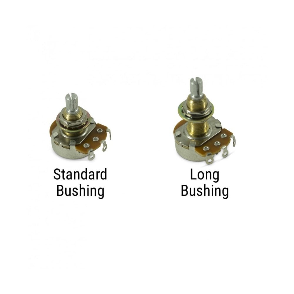 Alpha Left Hand or Reverse Taper Potentiometer 250 kohm - 500 kohm - 18 Spline