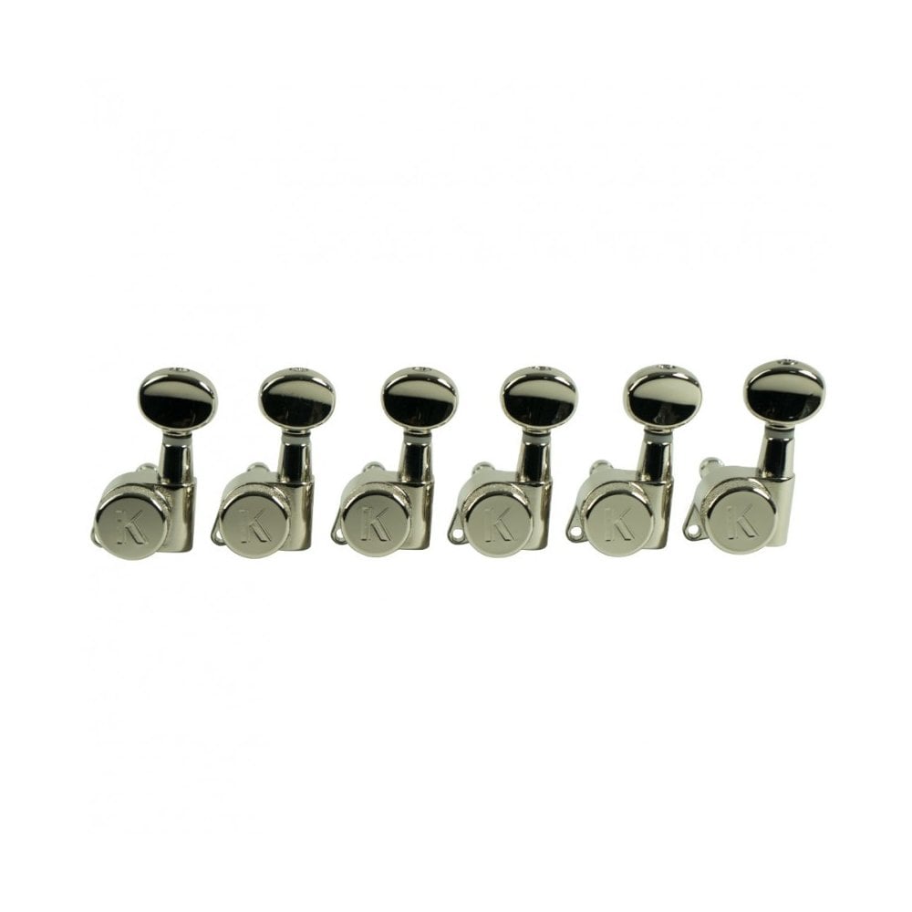 Kluson 6 In Line Left Hand Locking Contemporary Diecast Series Tuning Machines 19:1 Gear Ratio