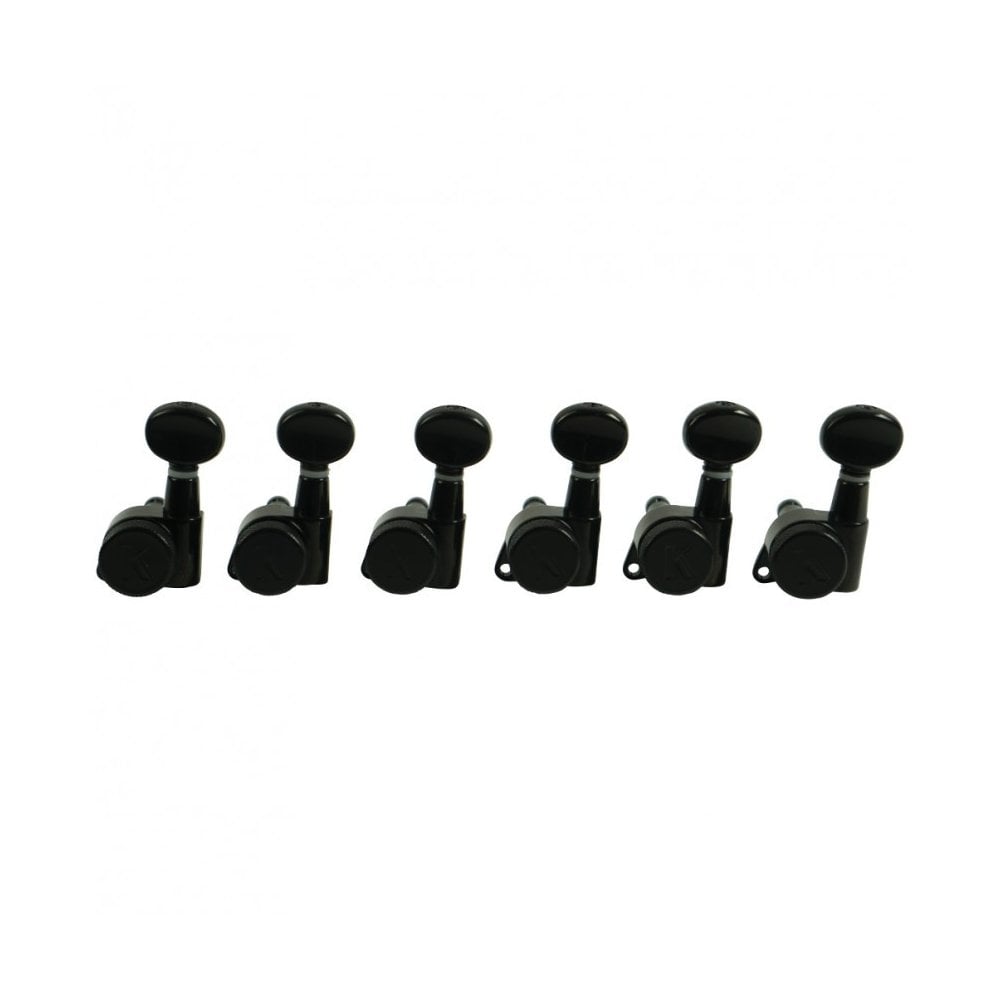Kluson 6 In Line Left Hand Locking Contemporary Diecast Series Tuning Machines 19:1 Gear Ratio