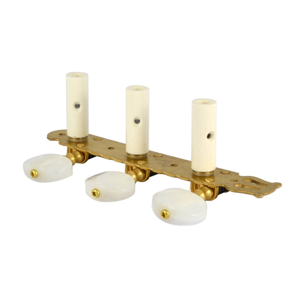 Gotoh Classical Tuners - Solid Brass with White Pearloid Buttons
