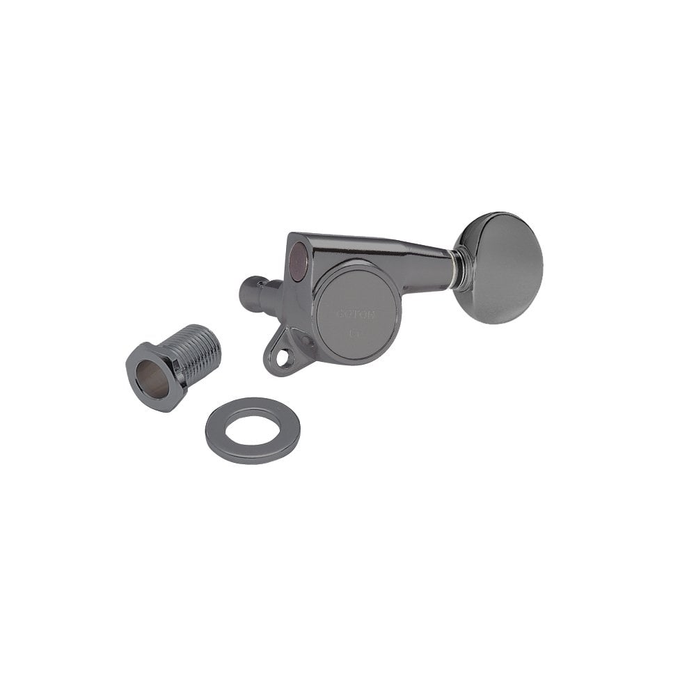 Gotoh SG381 Series 6 In Line with Rounded Mini Buttons 16:1 Gear Ratio Tuning Machines