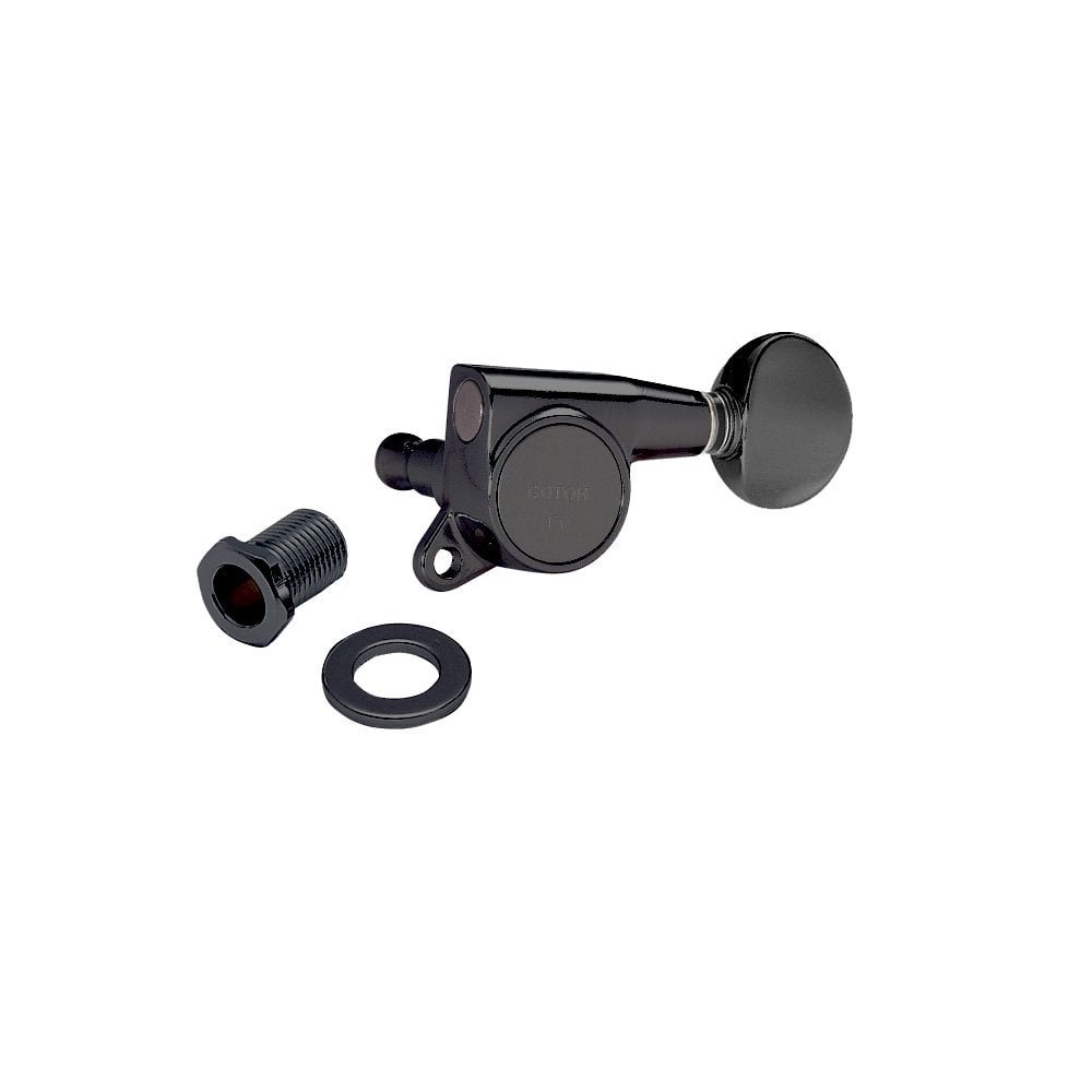 Gotoh SG381 Series 6 In Line with Rounded Mini Buttons 16:1 Gear Ratio Tuning Machines
