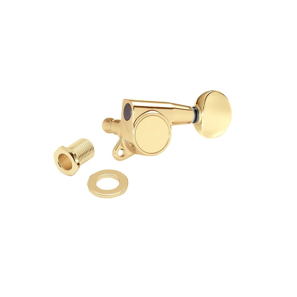 Gotoh SG381 Series 6 In Line with Rounded Mini Buttons 16:1 Gear Ratio Tuning Machines