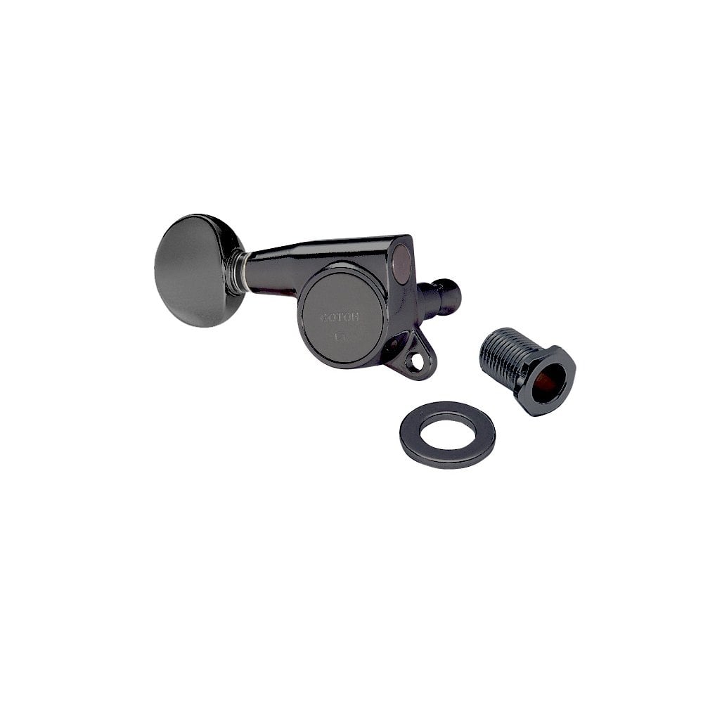 Gotoh SG381 Series 6 In Line with Rounded Mini Buttons 16:1 Gear Ratio Tuning Machines