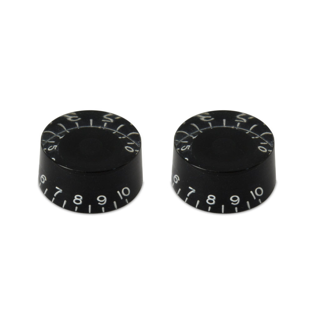 Hosco Speed Knob (Set of 2) Black, Embossed White Numbers, USA fit and CTS pots