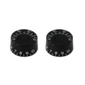 Hosco Speed Knob (Set of 2) Black, Embossed White Numbers, USA fit and CTS pots