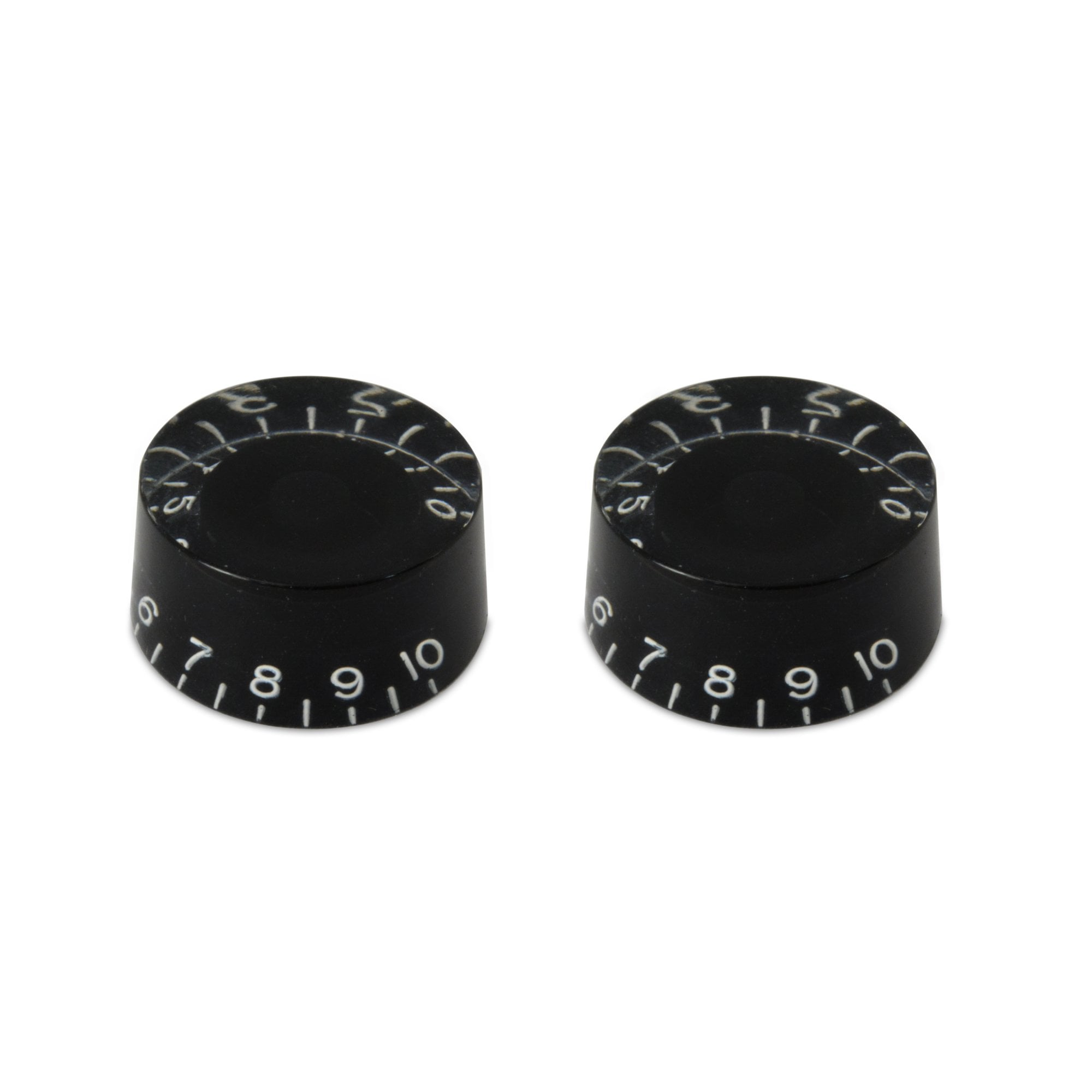 Hosco Speed Knob (Set of 2) Black, Embossed White Numbers, USA fit and CTS pots