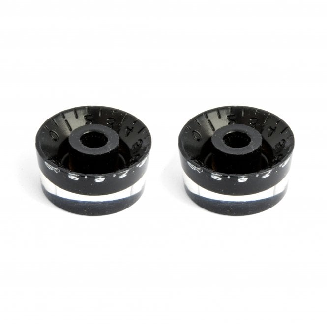 Hosco Speed Knob (Set of 2) Black, Embossed White Numbers, USA fit and CTS pots