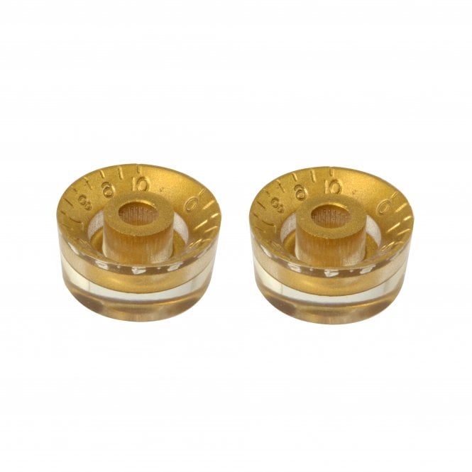 Hosco Speed Knob (Set of 2) Gold, Embossed Numbers, USA fit and CTS pots