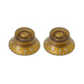Hosco Bell Knob (Set of 2) Gold, Embossed White Numbers, USA fit and CTS pots