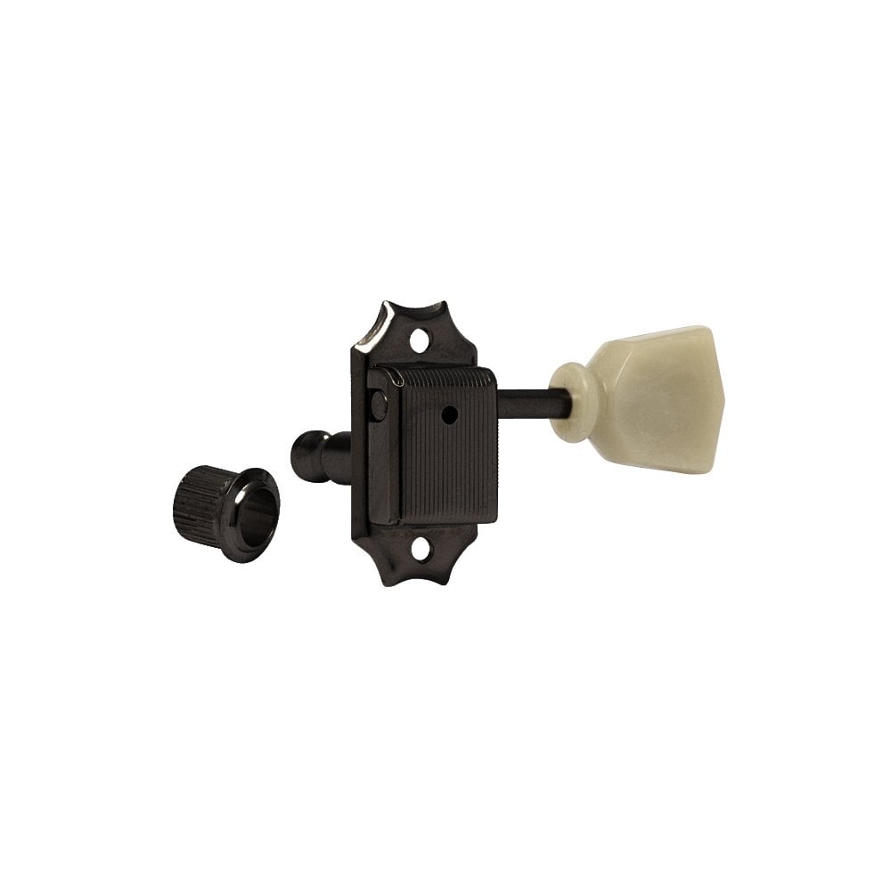 Gotoh SD90 Vintage-style 3 aside tuners, Green Pearl Tulip-Shape Buttons