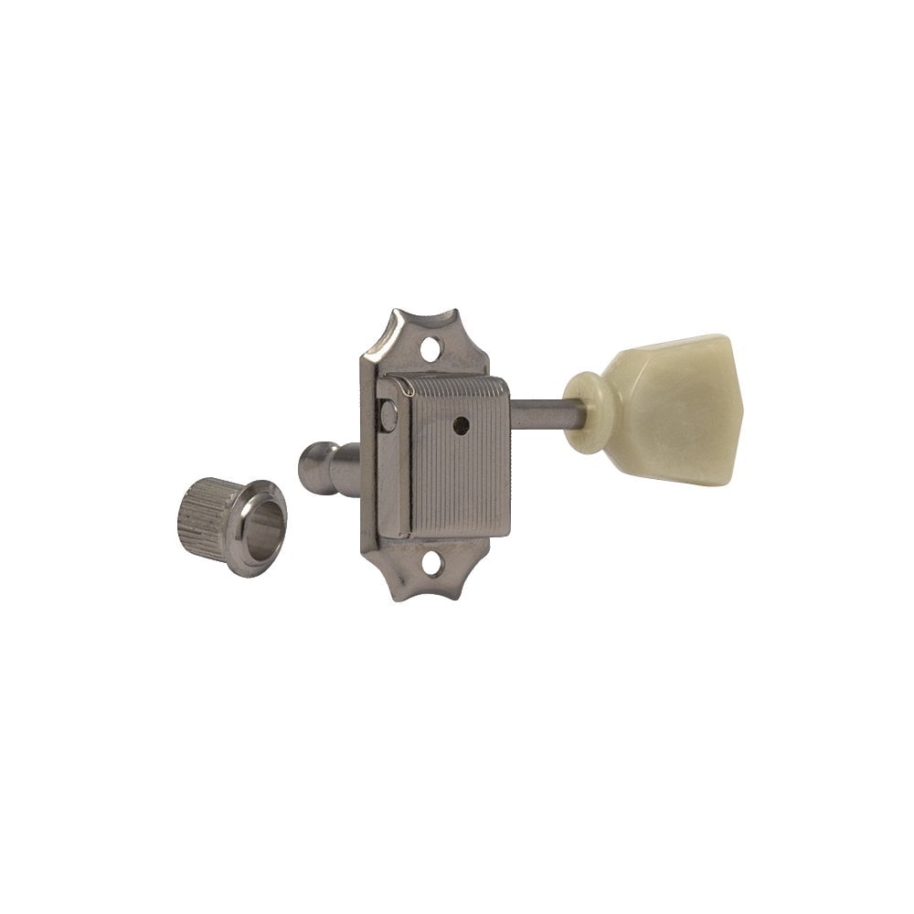Gotoh SD90 Vintage-style 3 aside tuners, Green Pearl Tulip-Shape Buttons