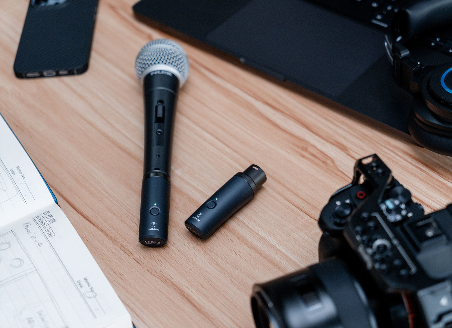 Nux B-3RC Rechargeable Wireless Microphone System 2.4GHz