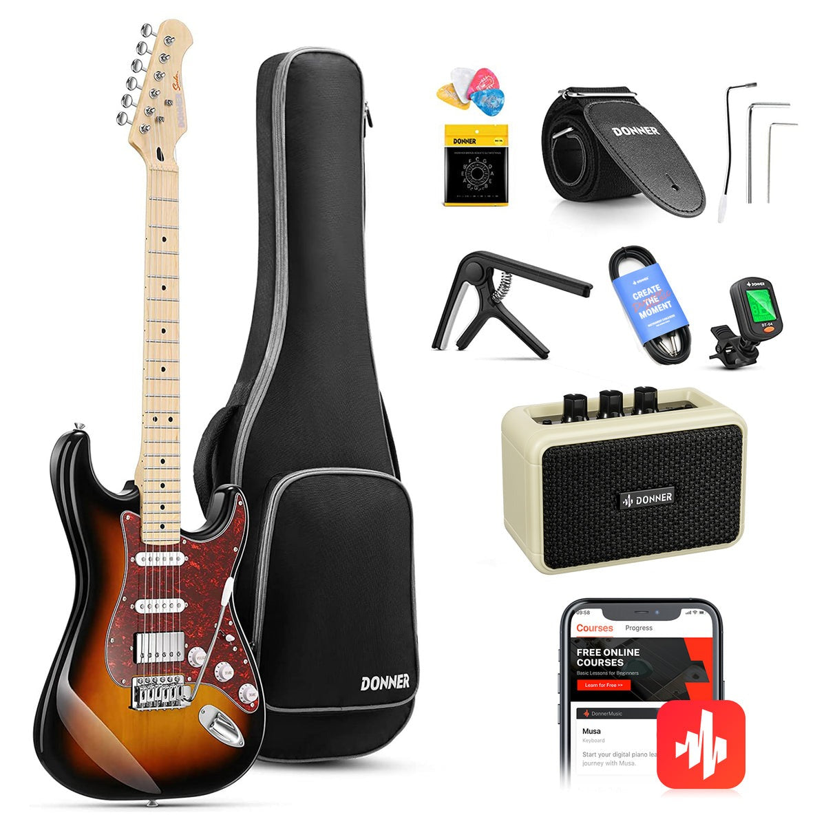 Donner DST-152 ST Electric Guitar Kit