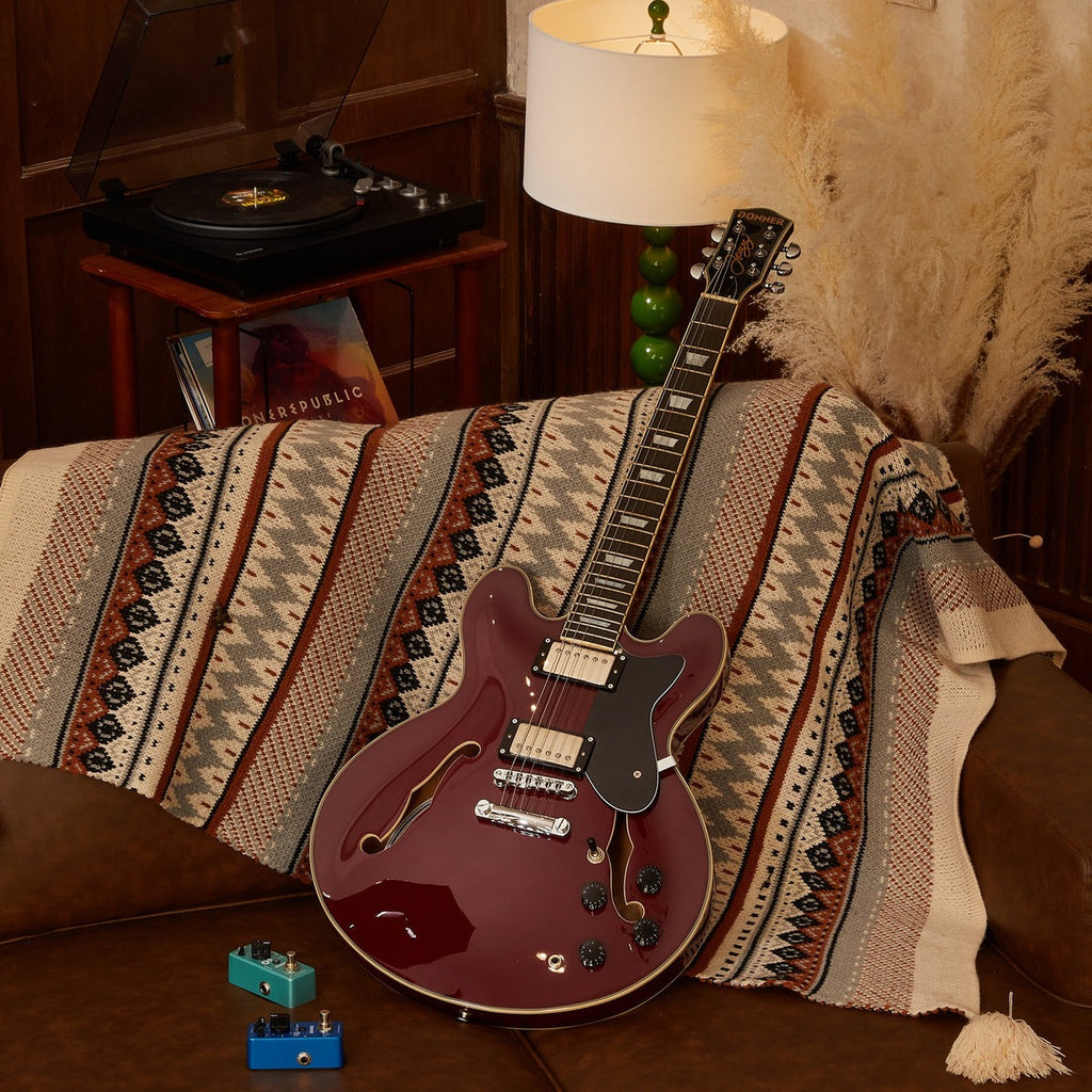 Donner DJP-1000 JAZZ Electric Guitar - Cherry Color