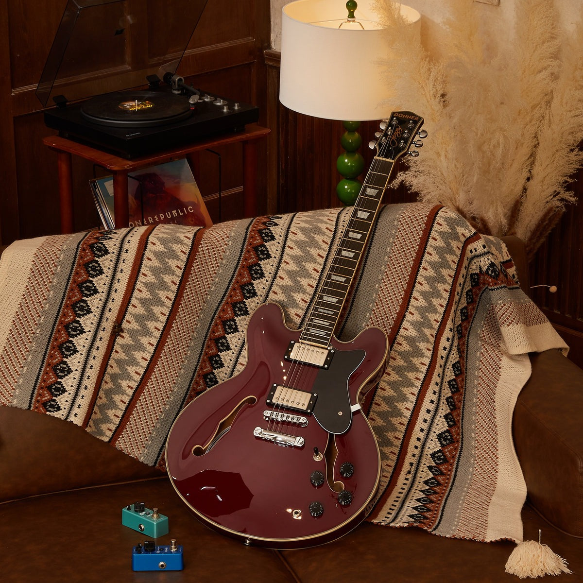 Donner DJP-1000 JAZZ Electric Guitar - Cherry Color