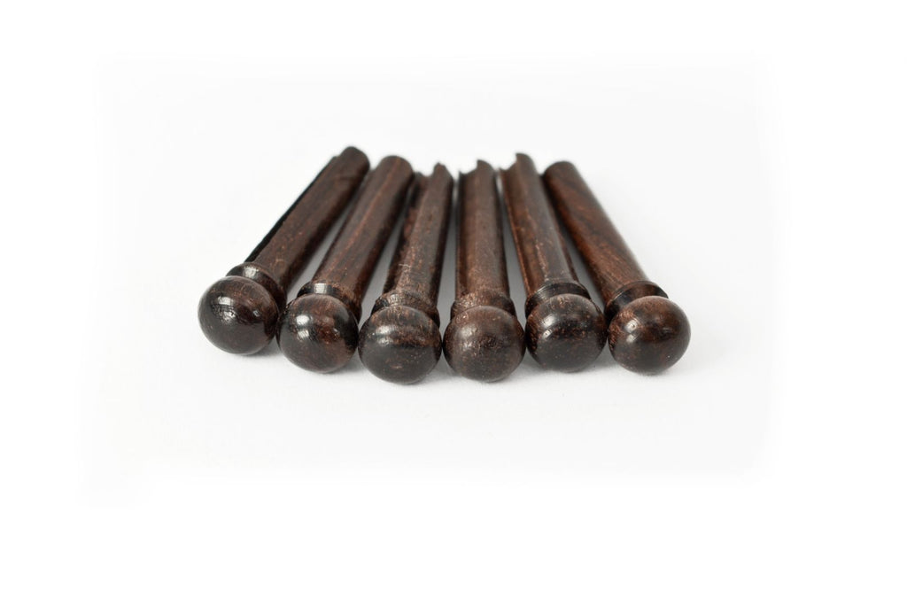 Hosco Rosewood Bridge Pins, Slotted - Bag of 6