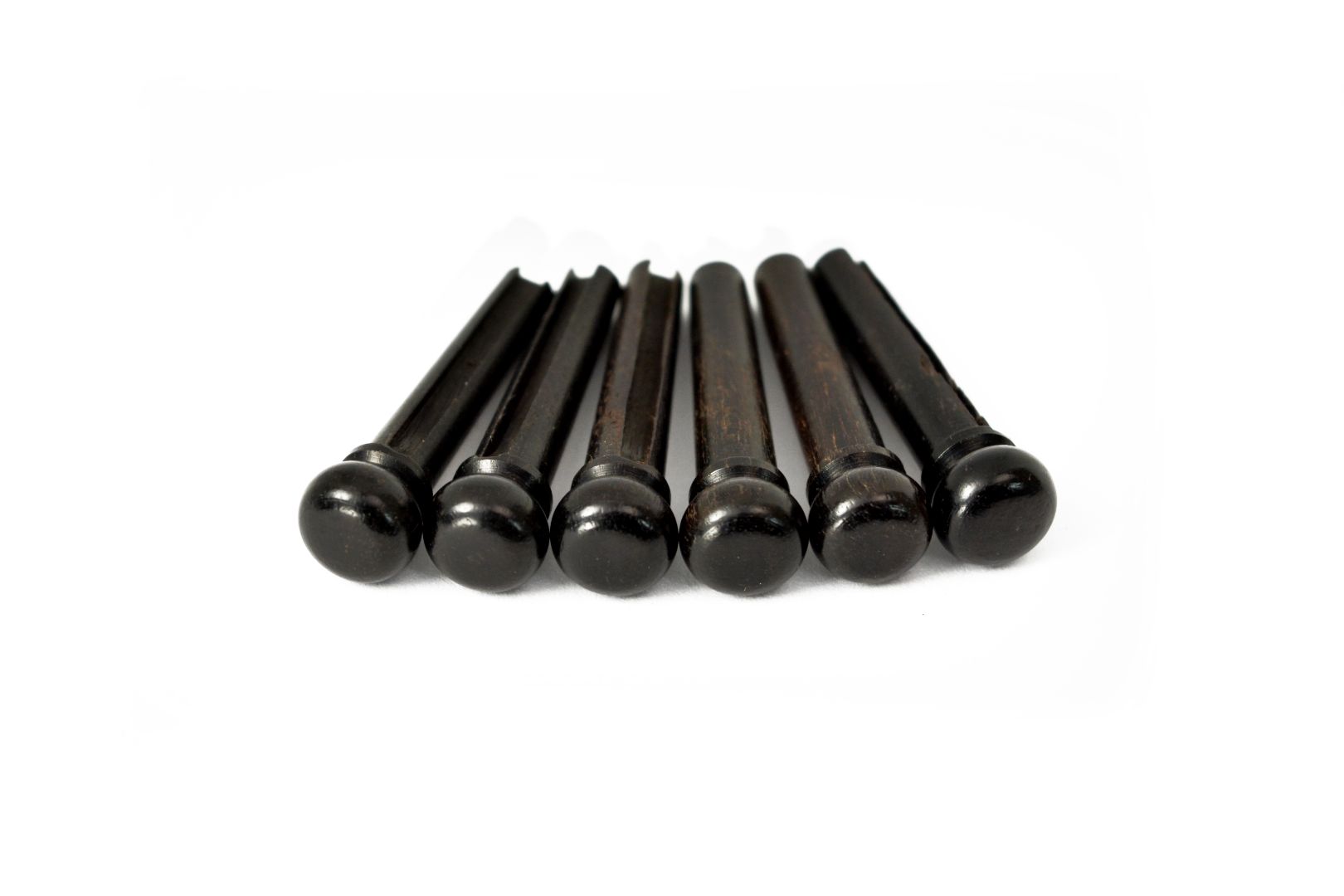 Hosco Ebony Bridge Pins, Slotted - Bag of 6